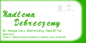 madlena debreczeny business card